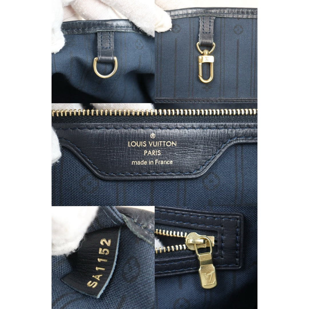 Good ( Rank AB)｜ LV Monogram Denim Neverfull MM Blue｜H25052510