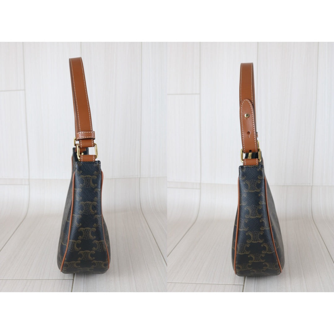 Very Good ( Rank A) ｜ CELINE Macadam AVA Triomphe Canvas Shoulder Bag｜S25112302