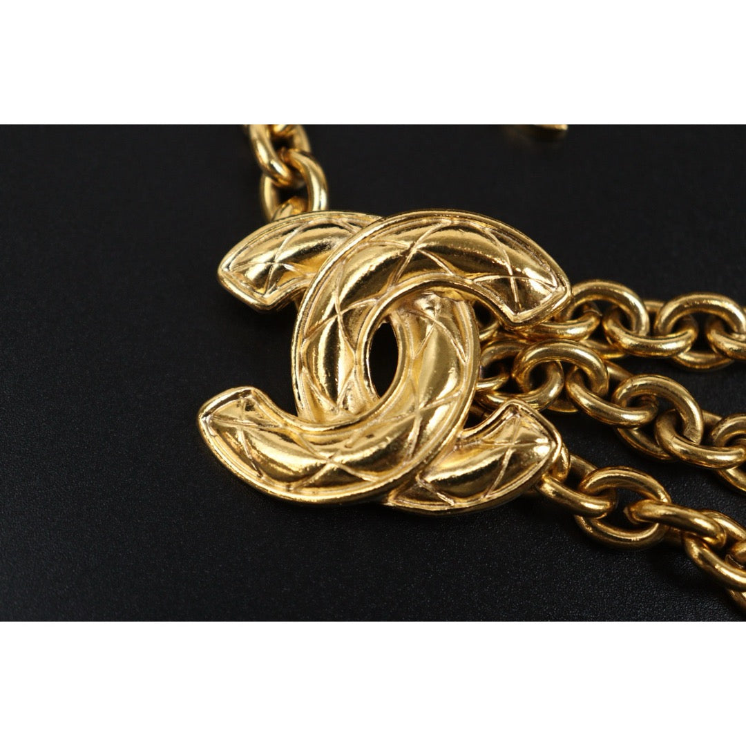Excellent（Rank SA） ｜  CHANEL Vintage Coco Mark Gold Waist Chain｜25080702