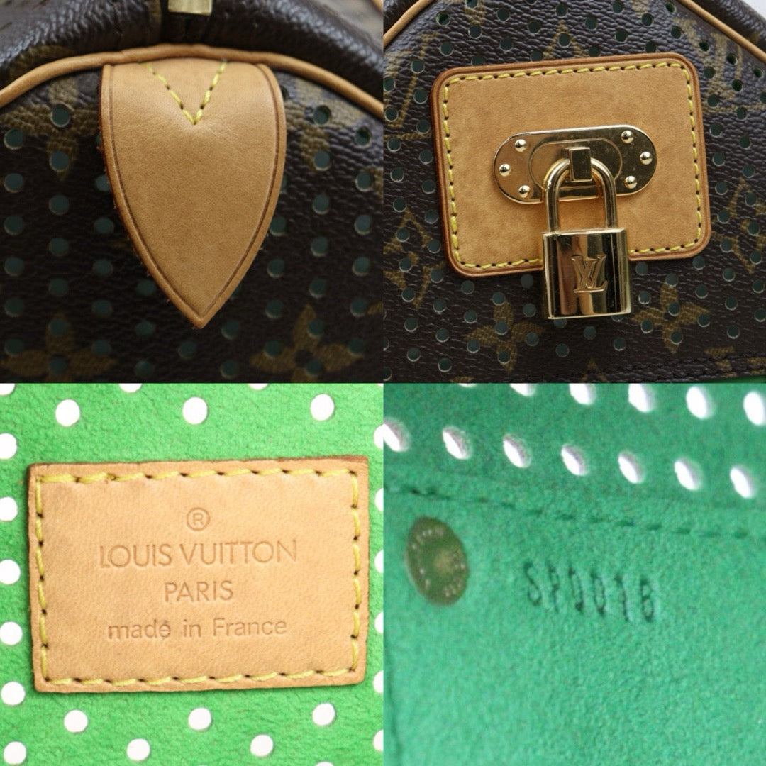 Good ( Rank AB) ｜ LV Monogram Hollow Design  Speedy 30 Hand Bag Green Limited edition｜25051902