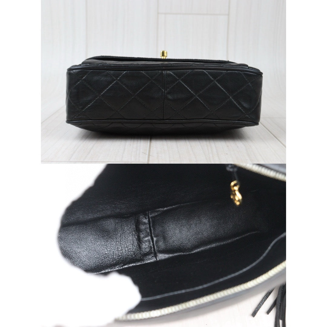 Good ( Rank AB)｜ CHANEL Lamb Skin Shoulder Bag Black  Made in 1991-1994Year ｜24080115