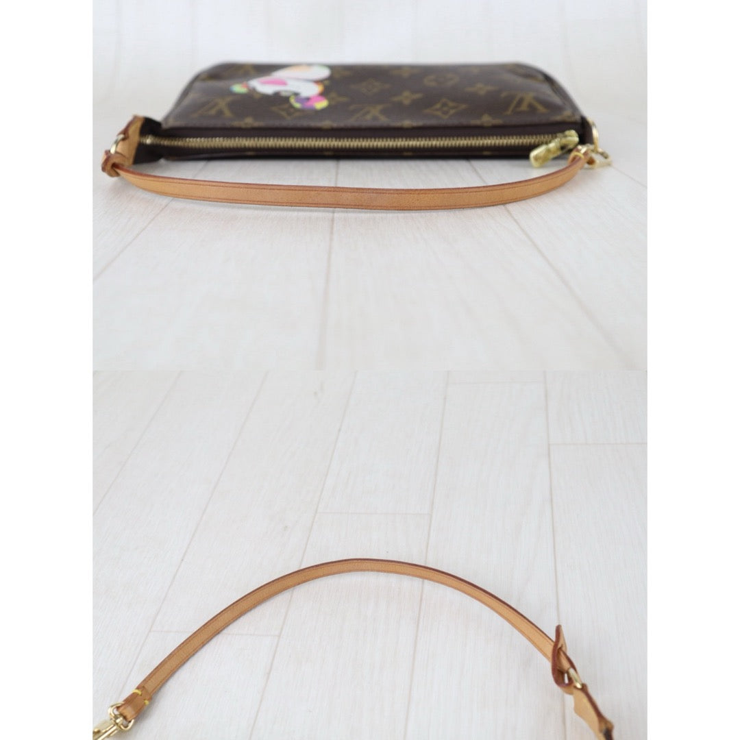 Include Entrupy Certificate of Authenticity｜Good ( Rank AB) ｜ Louis Vuitton Takashi Murakam Monogram Panda Pochette Accessoire｜S26083021