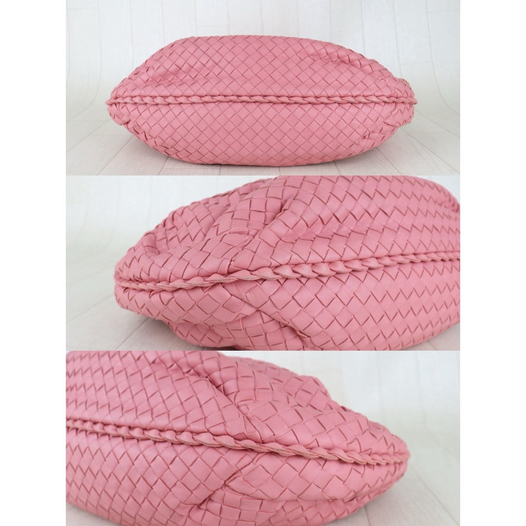 Very Good ( Rank A)｜ Bottega Veneta Lamb Skin Braid Shoulder Bag Rose Pink｜S26022612