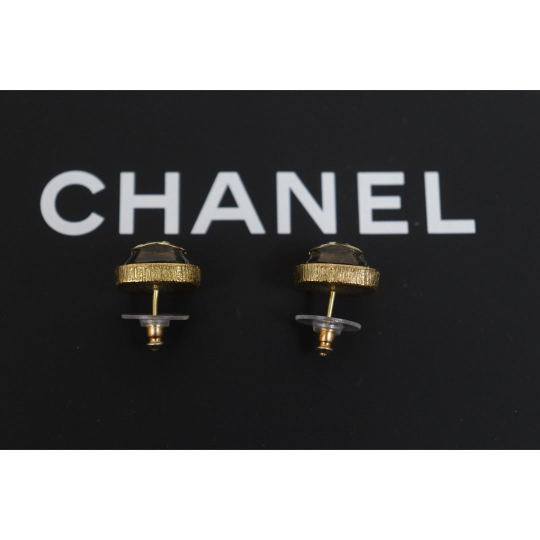 Include Authentic Detective Certificate of Authenticity｜Very Good ( Rank A) ｜CHANEL L20K Coco Mark Golden Earrings Made In 2020Year ｜26051807