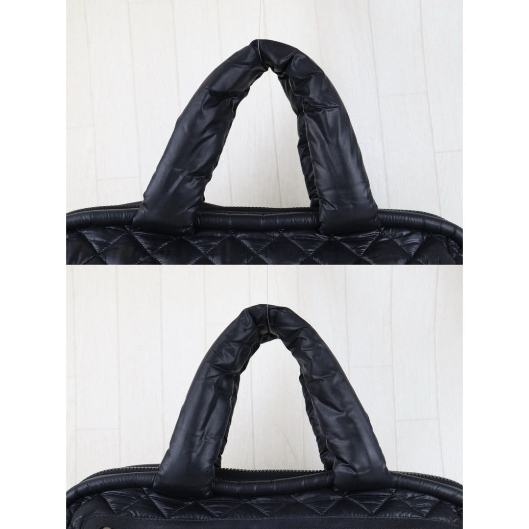 Include Entrupy Certificate of Authenticity｜Very Good ( Rank A)｜ CHANEL COCOON Down Tote Hand Bag  Black Made in 2011Year ｜H26011402
