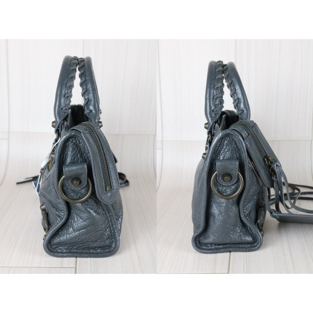 Good ( Rank AB)｜Balenciaga Le City Mini Shoulder Bag Grey｜W25092602