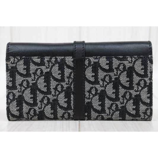 Include Entrupy Certificate of Authenticity｜Good ( Rank AB)｜ Dior Trotter  Black Long Wallet｜25103102