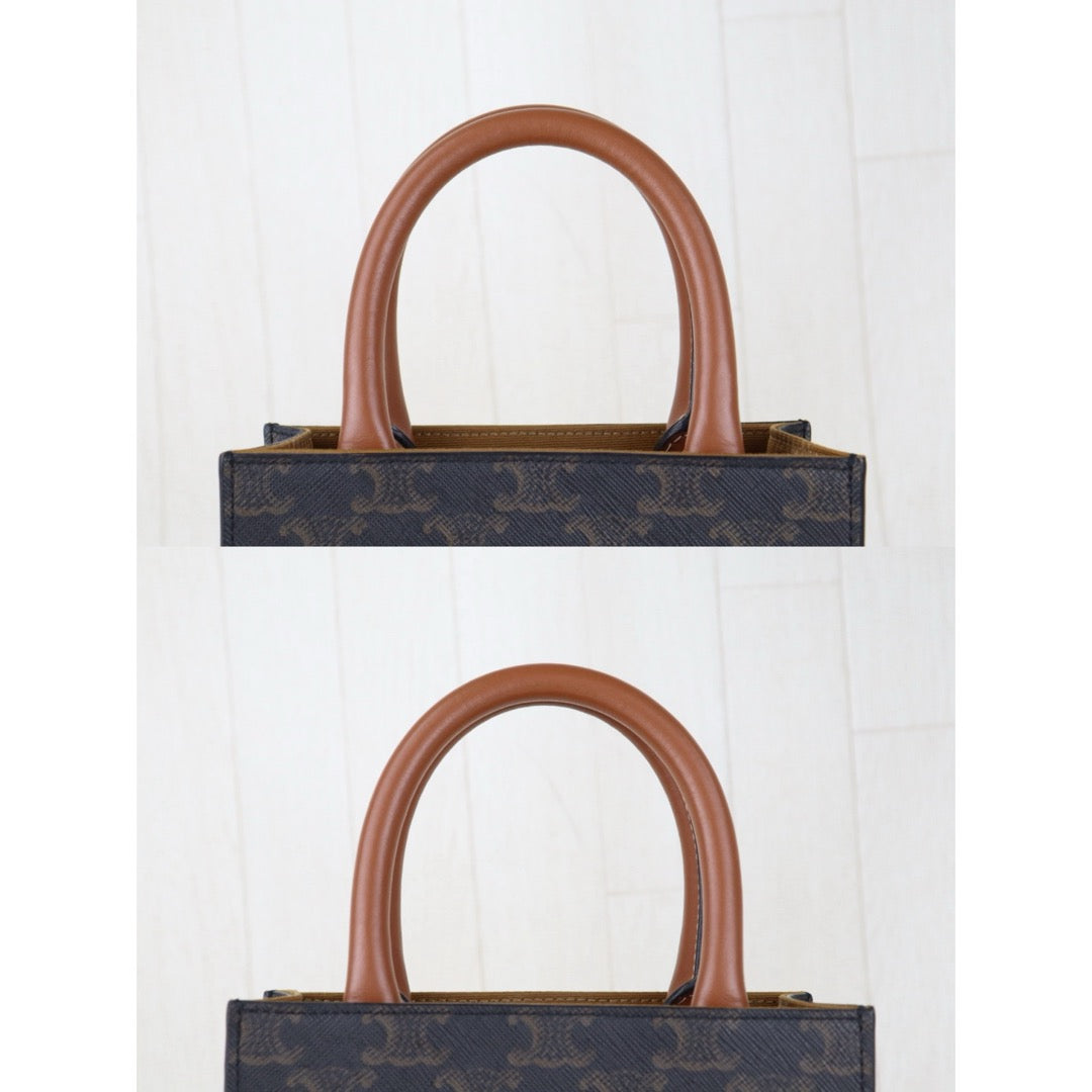 Very Good ( Rank A)｜ CELINE Macadam MINI Tote Bag Shoulder Bag ｜H26013002