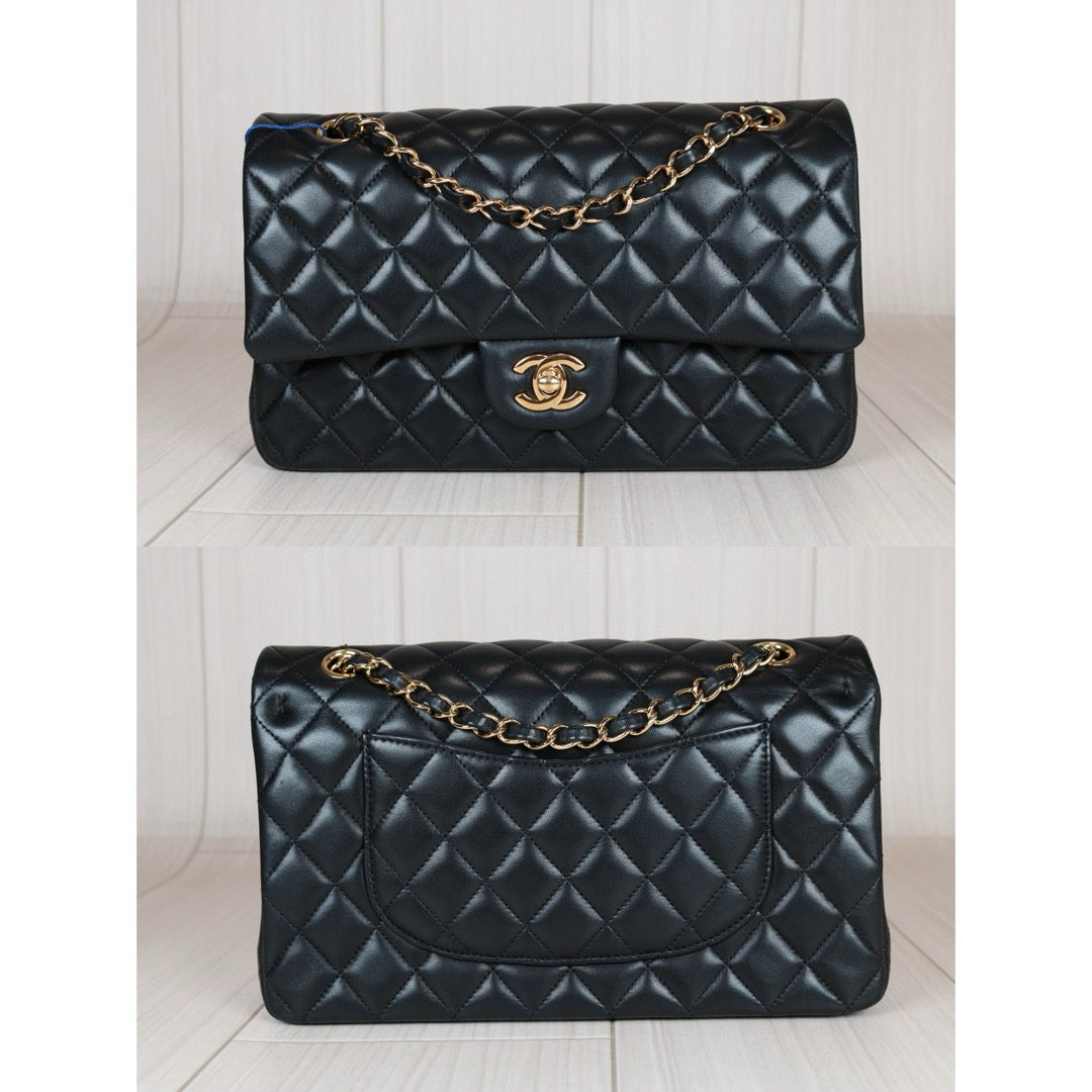 Excellent（Rank SA）｜ CHANEL Matrasse Double Flap 25 Shoulder Bag Black Made In 2015-2016Year｜S24072103