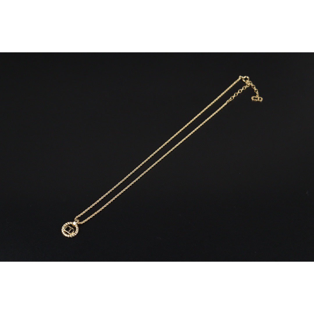 Rank A ｜ Dior CD Necklace Gold Plated ｜24011820