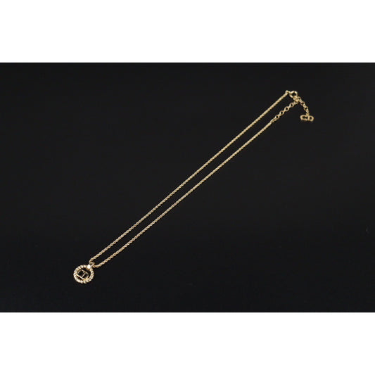 Rank A ｜ Dior CD Necklace Gold Plated ｜24011820