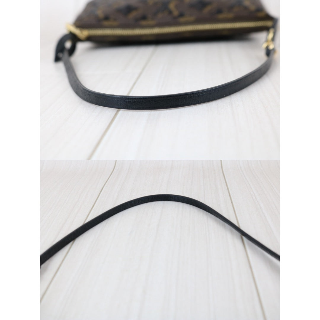 Include Entrupy Certificate of Authenticity｜Very Good ( Rank A)｜ Louis Vuitton Monogram Black Sequined Pochette Accessoire  IC Chips Model｜Z26091510