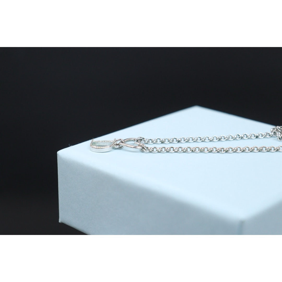 Very Good ( Rank A) ｜ Dior  Heart＆D Necklace Silver Plated ｜V25071011