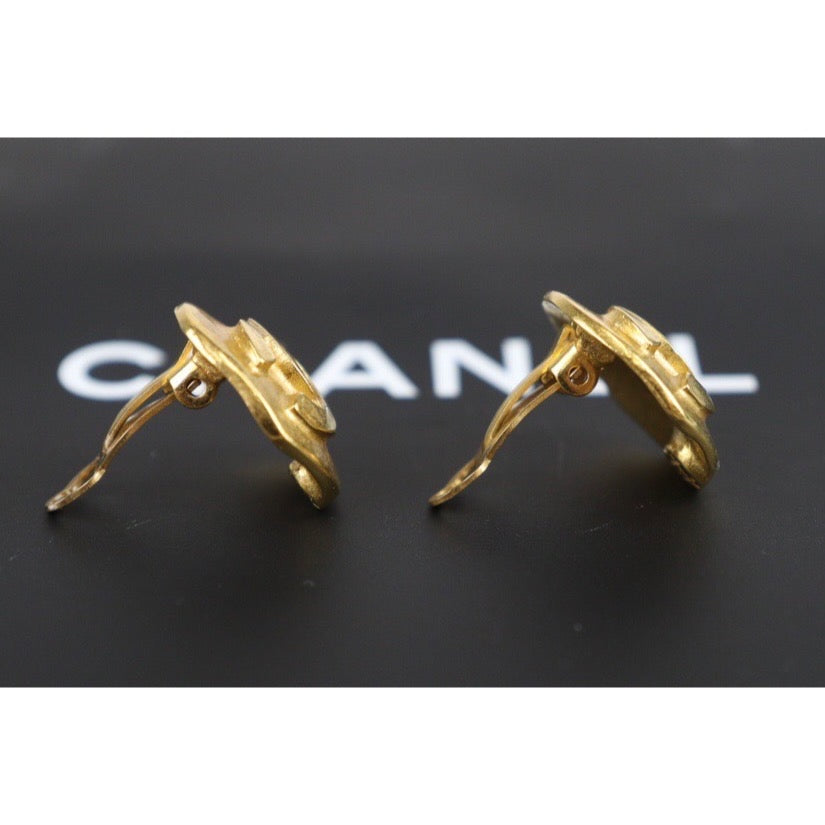 Rank A ｜CHANEL Vintage Coco Mark 18K Gold Plating Earrings  Made In 1995 Year ｜23101202