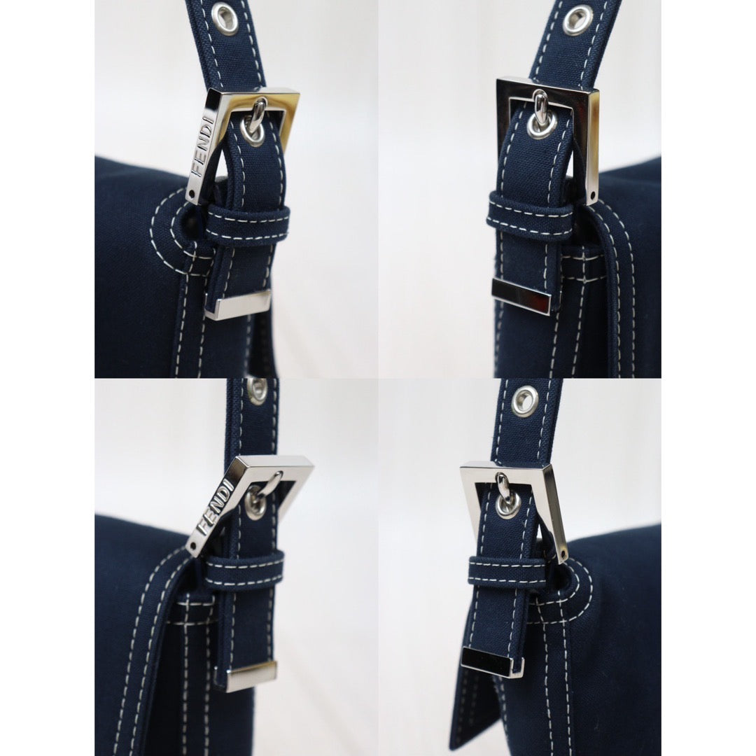 Rank A ｜  FENDI Denim Baguette Shoulder Bag  ｜24042509