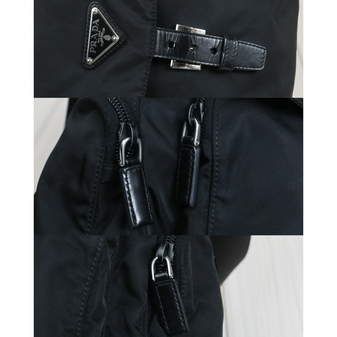 Include Entrupy Certificate of Authenticity｜Good ( Rank AB) ｜Prada  Nylon Black Shoulder Bag｜26100803