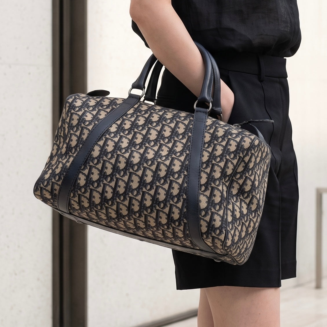 Include Entrupy Certificate of Authenticity｜Good ( Rank AB)｜   Dior Trotter Boston 30 HanBag ｜26071603