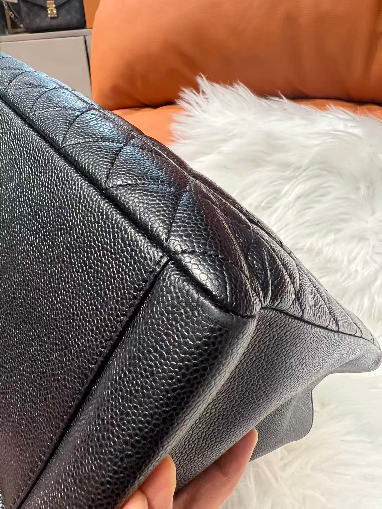 1/3 CHANEL Matrasse GST Chain Tote Bag Caviar Skin Black  Made