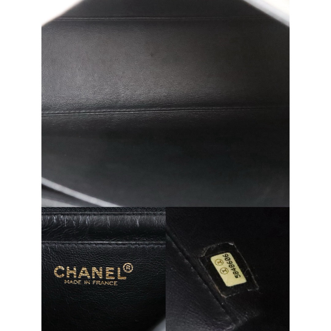 Include Entrupy Certificate of Authenticity｜Very Good ( Rank A)｜ CHANEL Calf Skin  Vintage Quilted Single Flap Kelly Shoulder Bag Black Made In 1997-1999Year｜S26083010