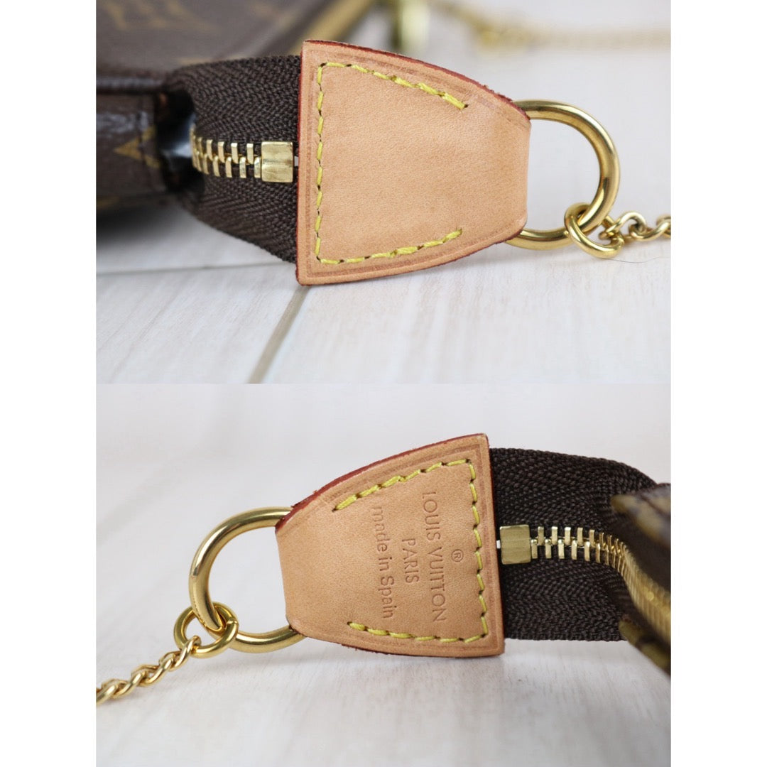 Include Entrupy Certificate of Authenticity｜Very Good ( Rank A) ｜ Louis Vuitton Monogram Mini Pochette Accessoire｜X26051806