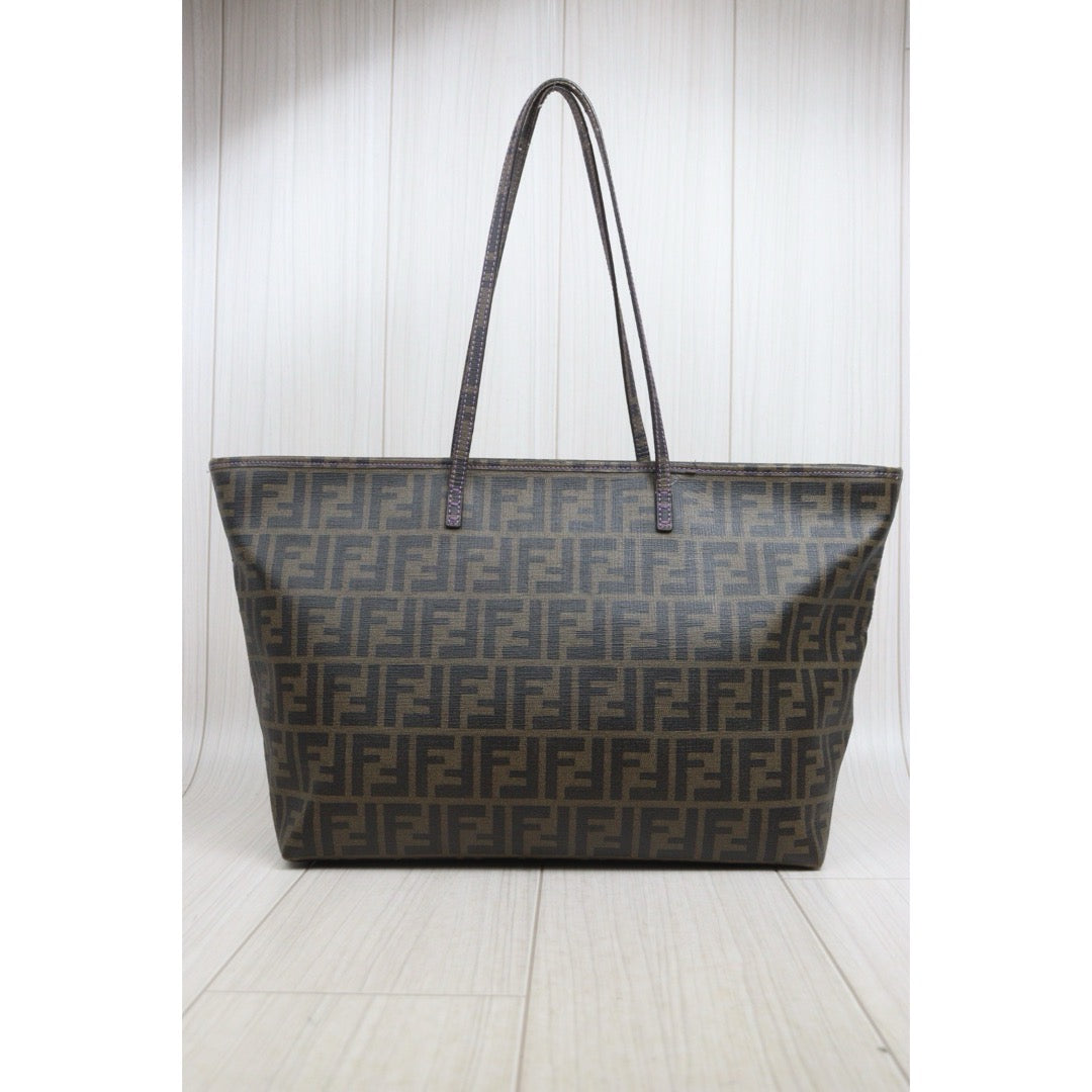 Include Entrupy Certificate of Authenticity｜Good ( Rank AB)｜ FENDI Zucca Mamma  Baguette Tote Bag｜26082108