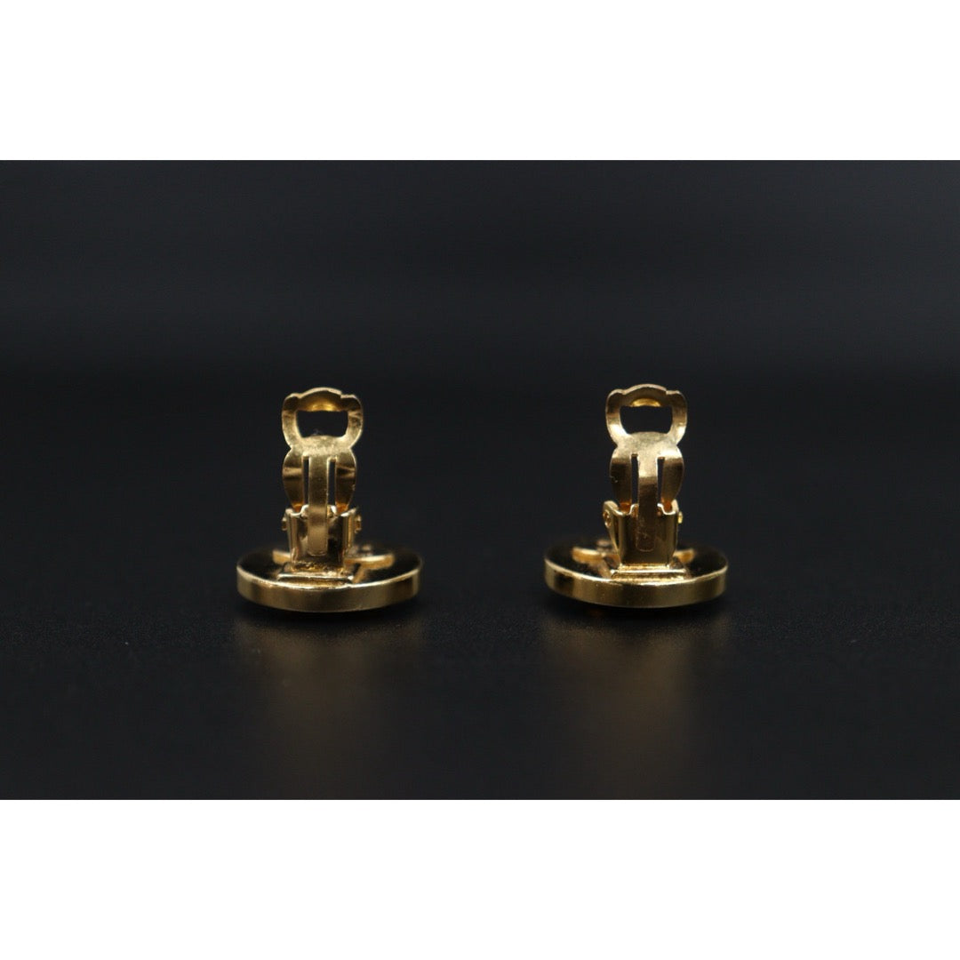 Very Good ( Rank A) ｜CHANEL Coco Mark Round Earrings Made In 2002 Year ｜V25070201