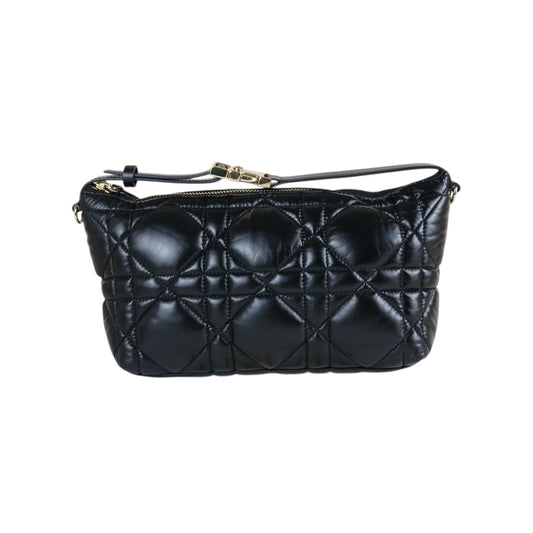 Include Entrupy Certificate of Authenticity｜Very Good ( Rank A) ｜  Dior Lady Dior Lamb Skin Monad Bag In Cannage Pattern Handbag  Black ｜S26070302