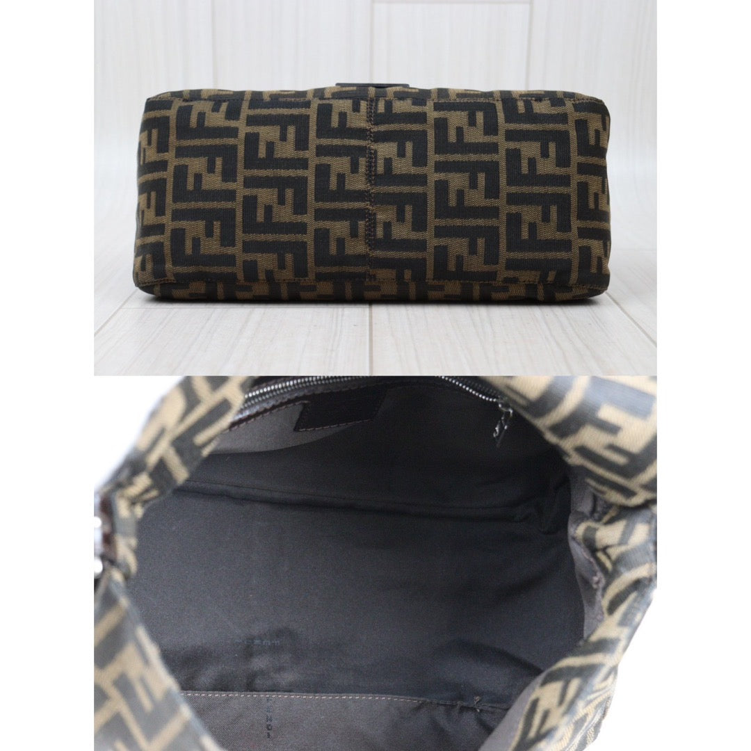 Rank A｜ FENDI Zucca Mamma Baguette Shoulder Bag ｜24042905