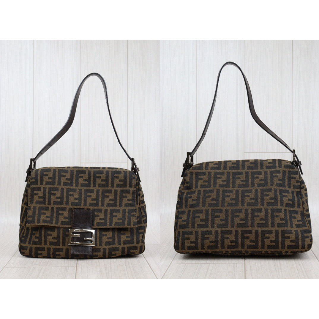 Rank A｜ FENDI Zucca Mamma Baguette Shoulder Bag ｜24022711