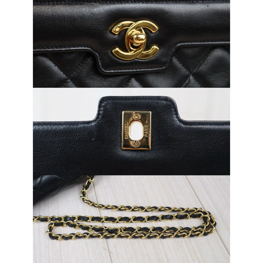 Very Good ( Rank A)｜ CHANEL Matrasse Diana 22 Lamb Skin  Chain Bag Made in 1989-1991Year｜24072505