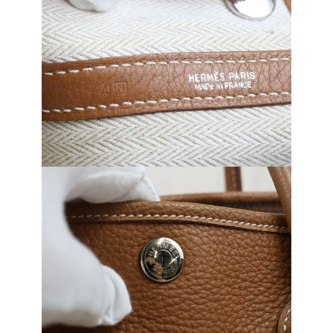 Good ( Rank AB)｜ HERMES Negonda Leather Garden Party Gold Handbag30 ◽︎N Stamp Made in 2010Year ｜24122411