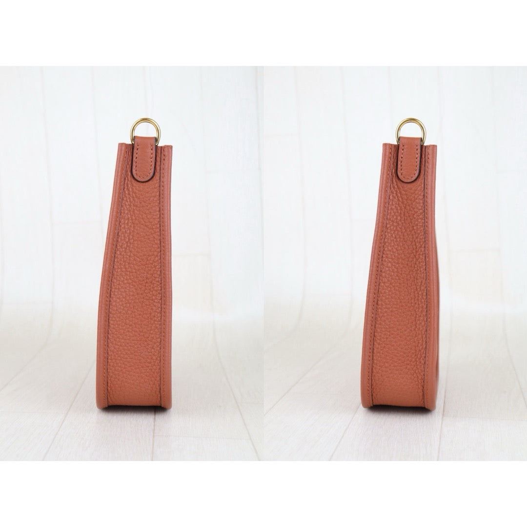 Excellent（Rank SA）｜ HERMES TC Leather Mini Evelyn 16 Shoulder Bag Gold Hardware B Stamp Made In 2023 Year Potiron｜H25111702