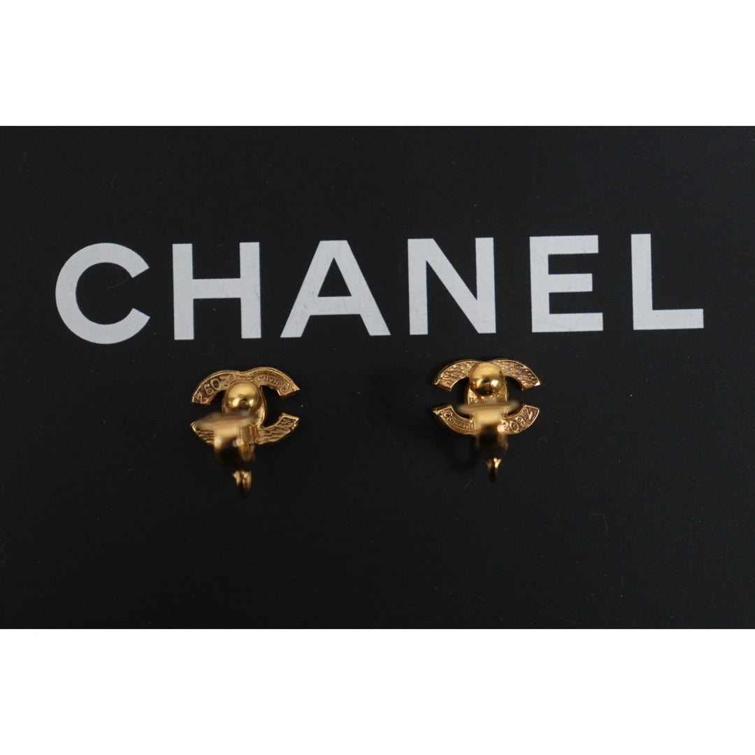 Include Authentic Detective Certificate of Authenticity｜Very Good ( Rank A) ｜CHANEL  COCO Mark Rhinestone Earrings ｜26070307
