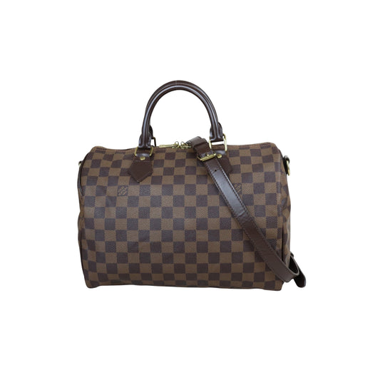 Include Entrupy Certificate of Authenticity｜Good ( Rank AB)｜ Louis Vuitton Damier Speedy 30 Hand Bag With Shoulder Strap｜S26090408