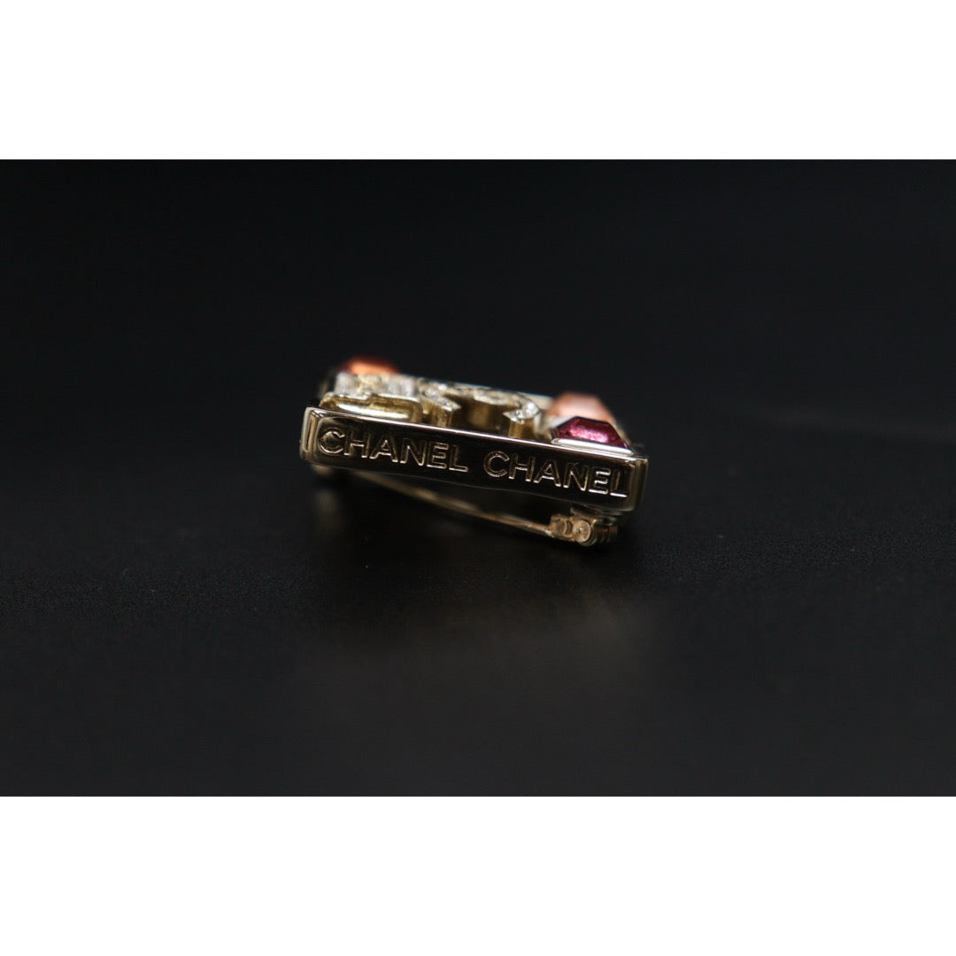 Excellent（Rank SA）｜ CHANEL A23B Coco Mark  Rhinestone Square Brooch ｜S26031024
