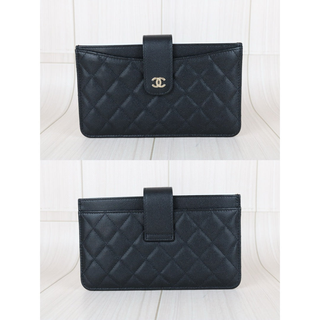Very Good ( Rank A)｜Chanel Caviar Skin Black  Long Wallet Made In 2019Year ｜X25050601