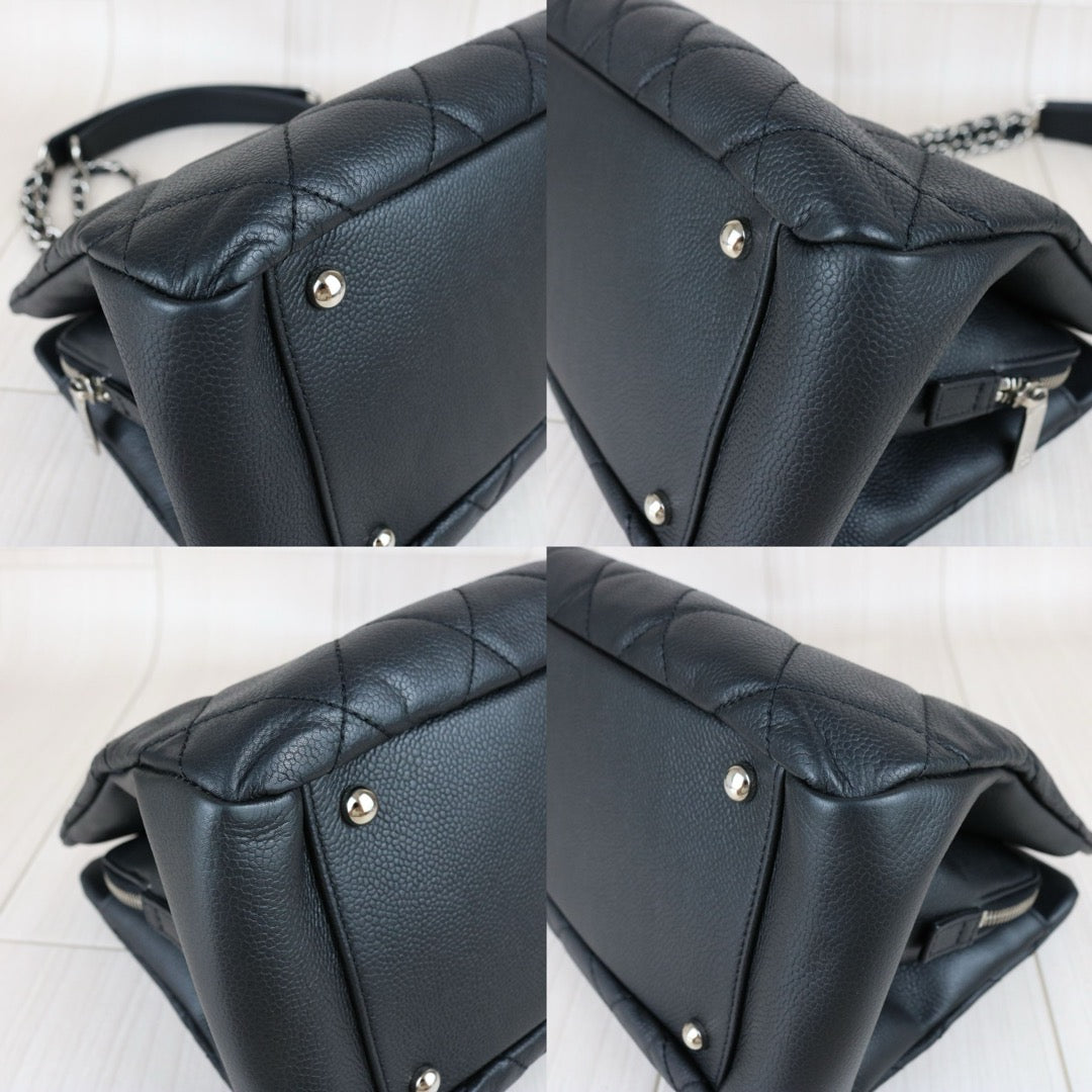 Include Entrupy Certificate of Authenticity｜Very Good ( Rank A)｜ CHANEL Caviar Skin  Matrasse Chain Tote Bag Black Made In 2011Year｜X26041605