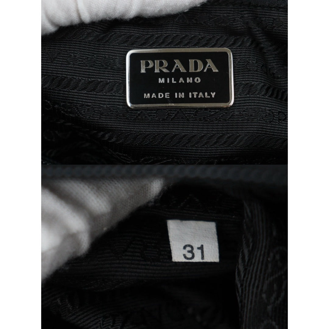 Very Good ( Rank A) ｜Prada  Nylon ShoulderBag Black Silver Hardware｜25101505