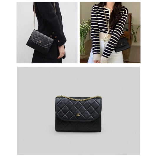 Very Good ( Rank A) ｜ CHANEL Mini Coco Mark Matrasse Lambskin Chain Shoulder Bag ｜25051320