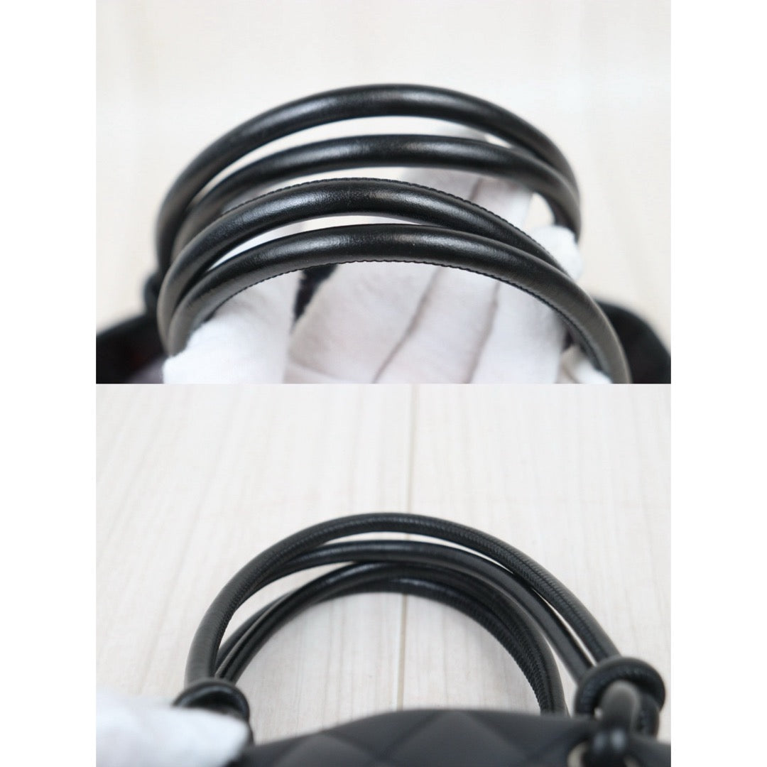 Good ( Rank AB)｜ CHANEL Cambon Line Calf Leather Mini Tote Bag Made In 2004-2005Year｜25111306