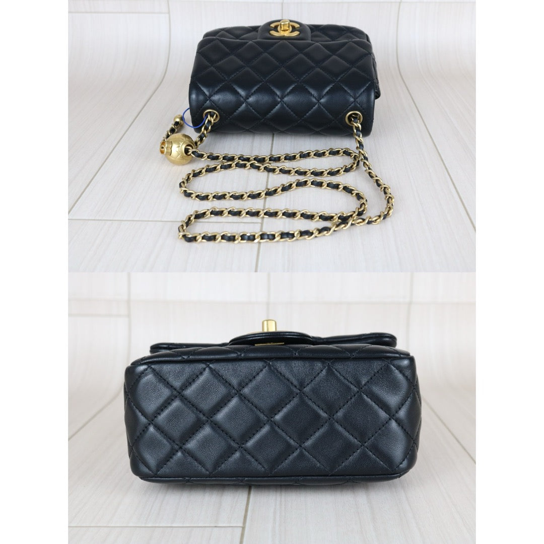 【超希少】CHANEL MATRASSE Chain Shoulder Bag CHANEL Large Matelasse Chain Matelasse Shoulder Bag Lambskin Black