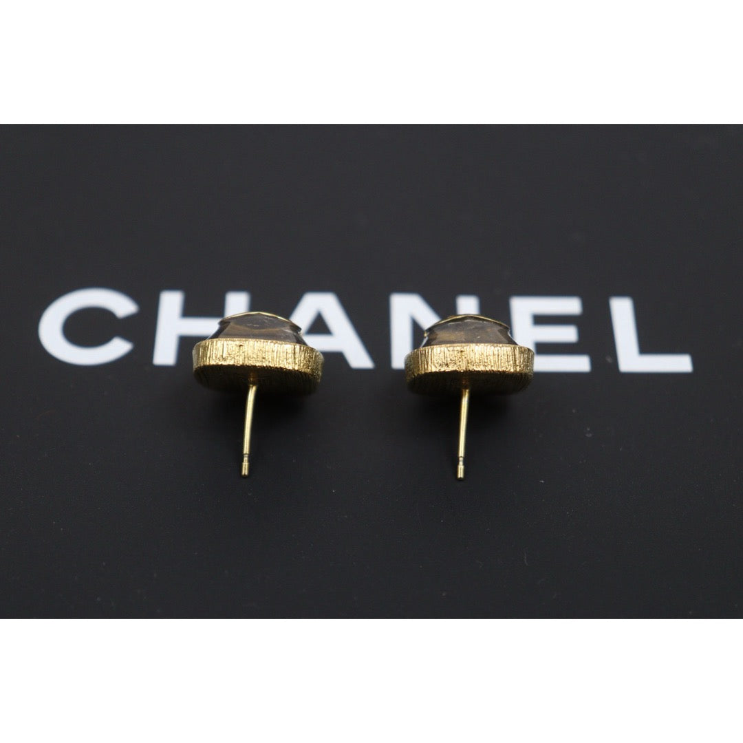 Include Authentic Detective Certificate of Authenticity｜Very Good ( Rank A) ｜CHANEL L20K Coco Mark Golden Earrings Made In 2020Year ｜26051807