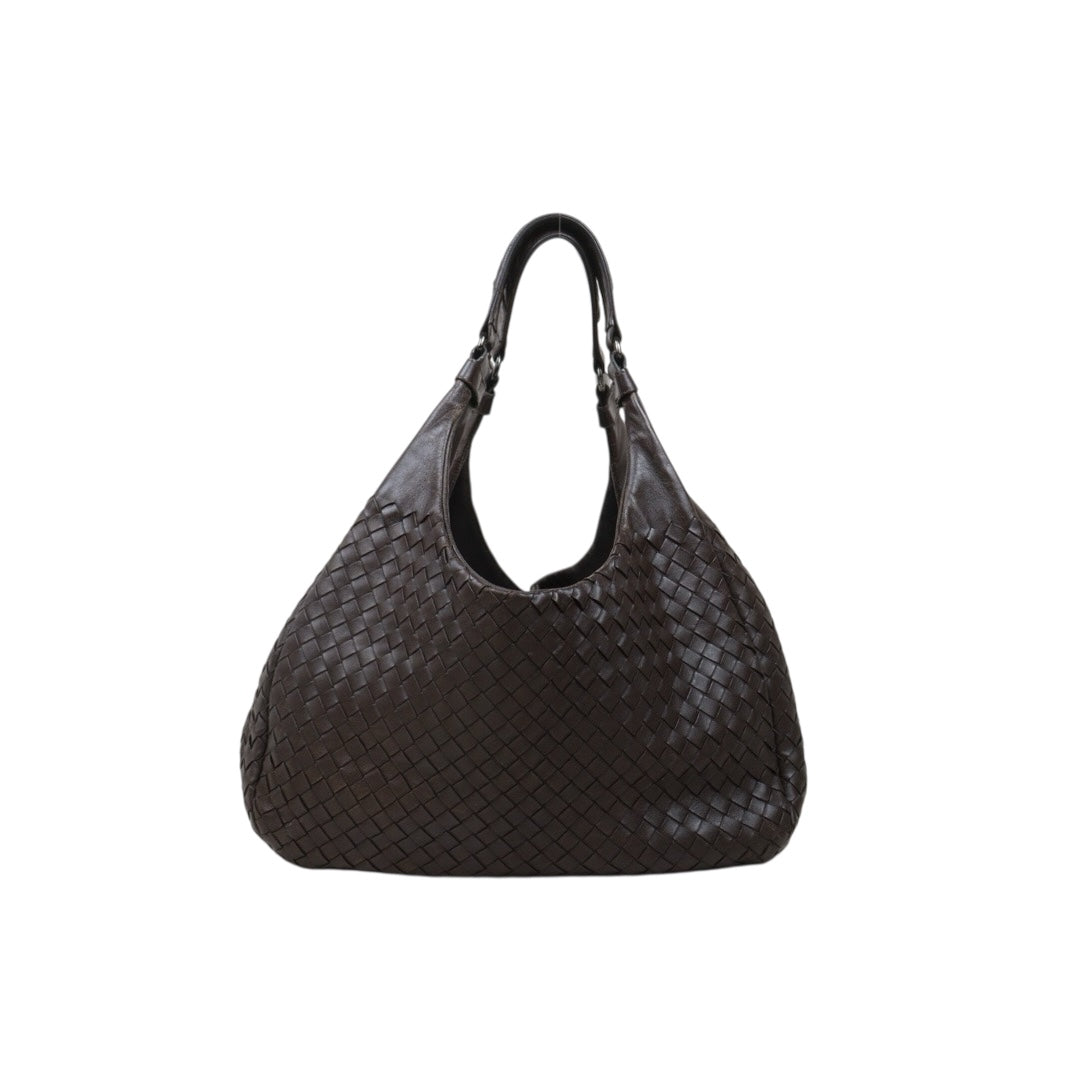 Fair ( Rank B)｜ Bottega Veneta Lamb Skin Braid Hobo HandBag Brown｜V25060509
