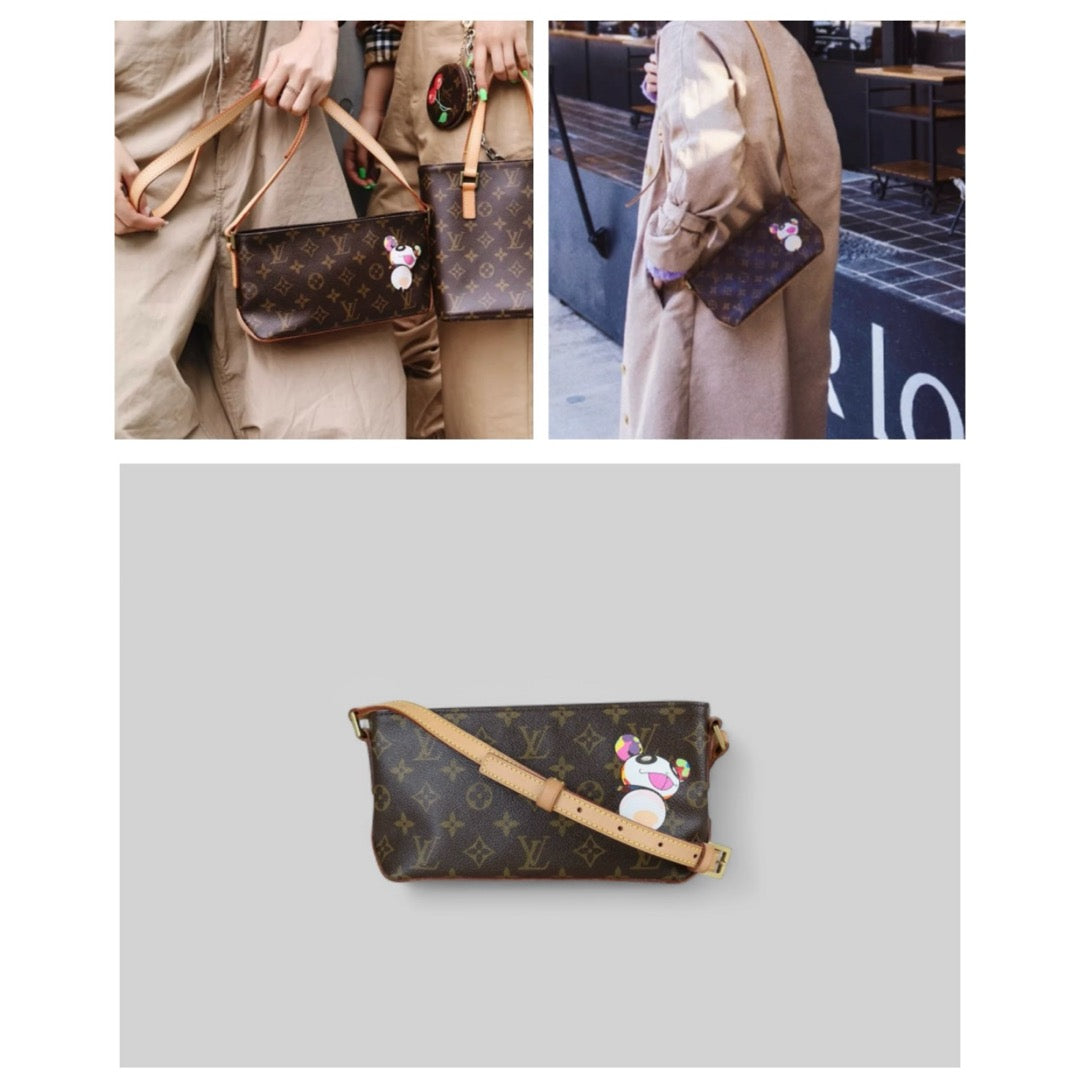 Very Good ( Rank A)｜ LV Takashi Murakam Panda Monogram Trotteur ShoulderBag ｜S25032001