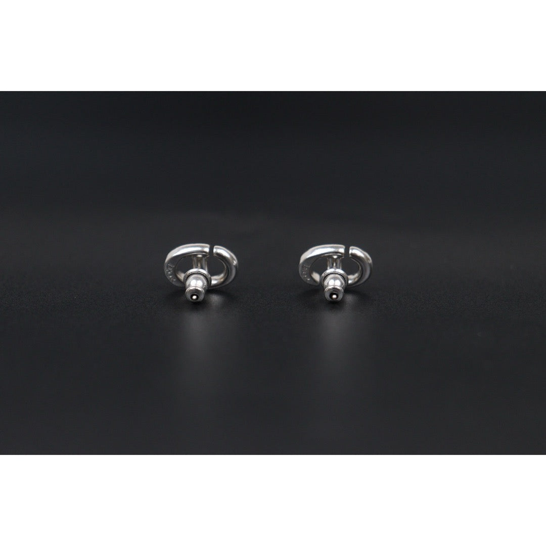 Very Good ( Rank A) ｜ Dior CD NAVY Earring Silver｜V24122607