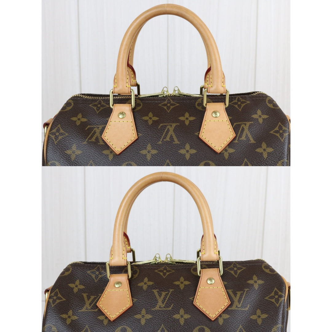Include Entrupy Certificate of Authenticity｜Good ( Rank AB) ｜ Louis Vuitton Monogram Speedy 25 Hand Bag With Shoulder Strap｜S26070602