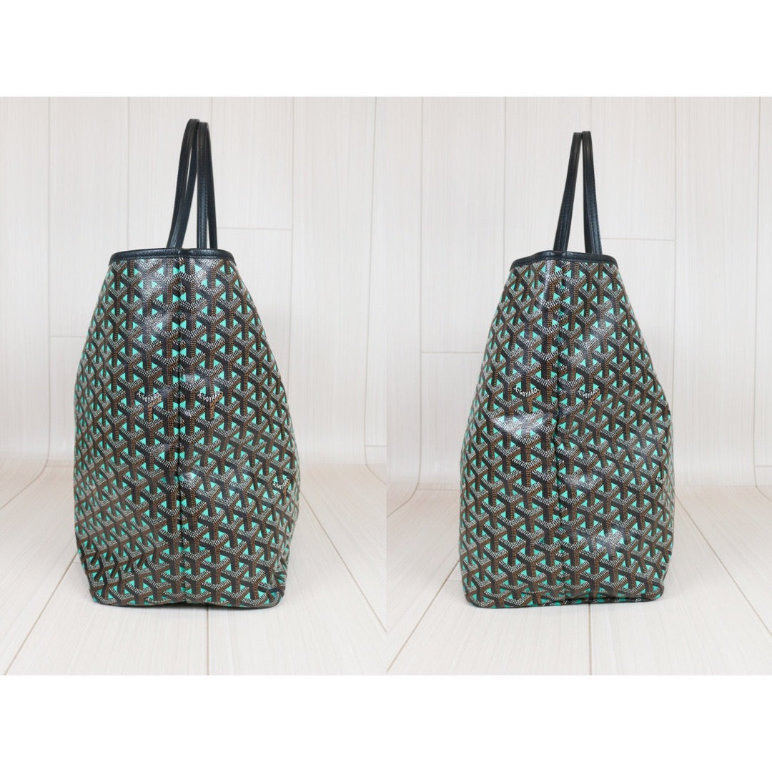 Rank A ｜ Goyard Saint-Louis GM Tote Bag Green｜S24071602