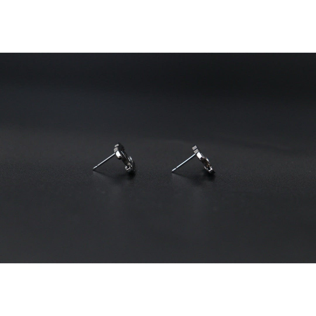 Very Good ( Rank A) ｜CHANEL COCO Mark Black Earrings Made In 2010 Year｜V24122609