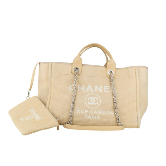 Good ( Rank AB)｜ CHANEL Canvas Tote Bag Khaki Large｜H24112104