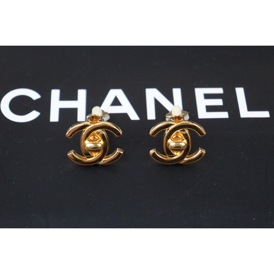 Rank A ｜CHANEL Vintage 18K Gold Plating Earrings  Made In 1995Year ｜24070513